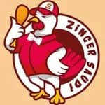 Zinger Saudi rooster mascot logo